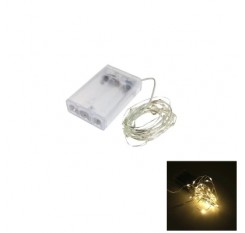 2M 20-LED Silver Wire Strip Light Battery Operated Fairy Lights Garlands Christmas Holiday Wedding P