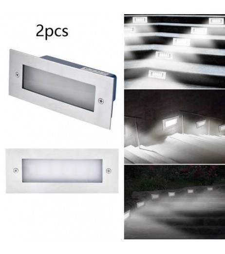 2Pcs IP65 LED Corner Light Cool White For Stairs Villas Gardens Corner