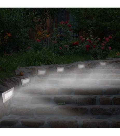 2Pcs IP65 LED Corner Light Cool White For Stairs Villas Gardens Corner
