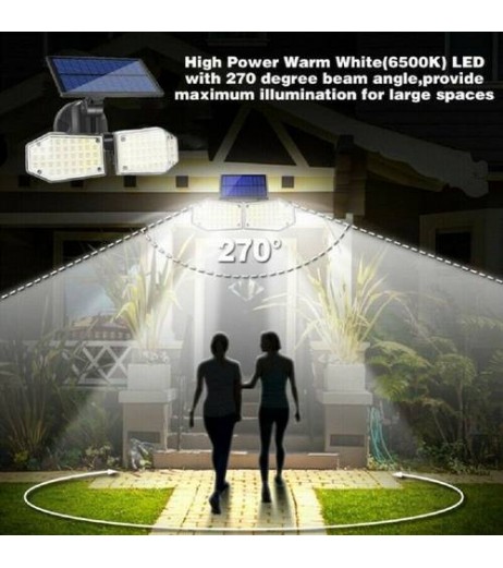 78LED Solar Wall Light PIR Motion Sensor Outdoor Garden Security Flood light