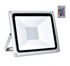 RGB LED Floodlight 50W Color Change With Remote Control Outdoor Spotlight