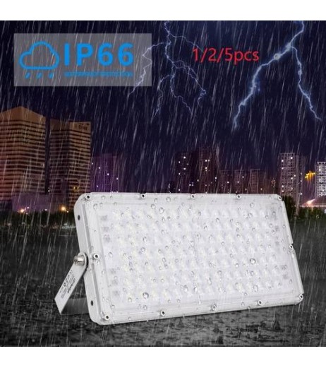 1/2/5pcs Module LED Floodlight 100W Outdoor Garden Security Light Cool White