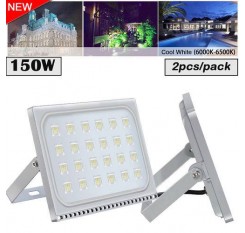 2pcs Ultraslim 150W LED Floodlight Outdoor Security Lights 110V Cool white