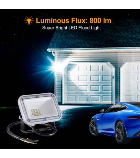 10W LED Flood Spotlight RGB SMD Floodlight Outdoor IP67 Ultra Thin Cool White