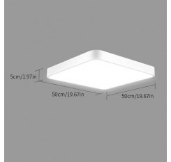 500mm 110V 36W LED Ultra-thin Ceiling Lamp Square Cool White Light US