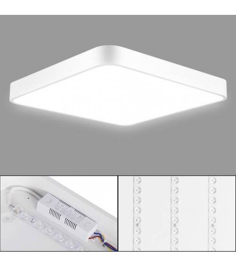 500mm 110V 36W LED Ultra-thin Ceiling Lamp Square Cool White Light US