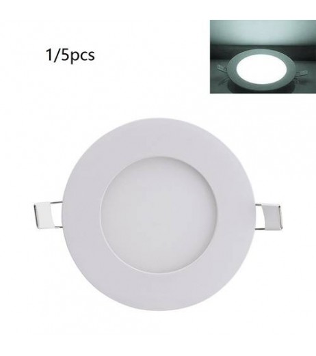 6W Ultra Slim Round LED Ceiling Light Panel Flush Mount Fixture Cool White