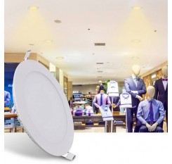 12W Ultra Slim Round LED Ceiling Light Panel Flush Mount Fixture Nature White