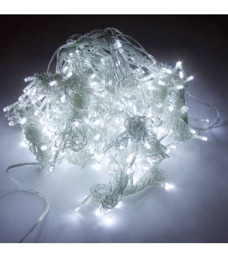 3M 3M 300-LED White Light Christmas Wedding Outdoor Decoration Curtain String Light US Plug