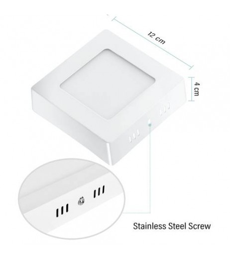 6W Square LED Ceiling Light DownOffice Panel Flush Mount Fixture Warm White