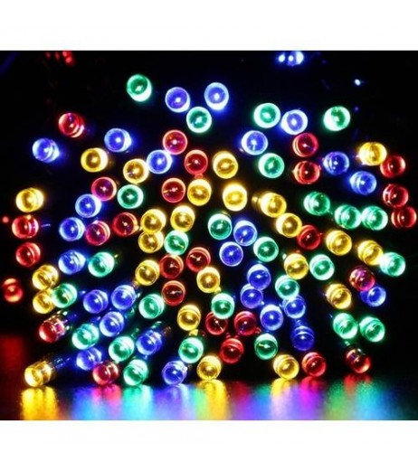 10m 80LED Batterie Lichterkette Wasserdicht Lichter Garten Party Mehrfarbe