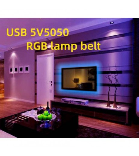 1/2M RGB LED Light Strip Bar TV Room Background Computer USB Remote Contro