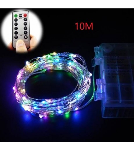 10M LED Battery Fairy String Lights Party Outdoor Xmas Remote Control Wedding