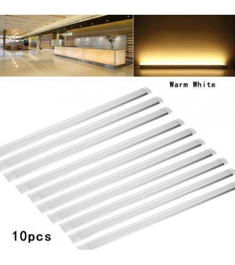 10PCS 120cm LED Tube Tube Ceiling Light Light Bar Fluorescent Tube Warm White