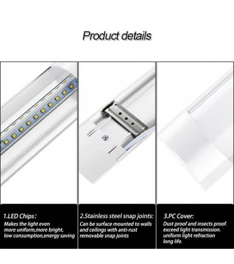 120cm LED Batten Linear Tube Light Ceiling Lamp Natural White 6000K 110V