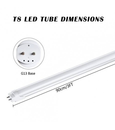 2/4pcs 90cm Opaque T8 Light Tube LED Tube Light Mounted Lamp Cool white AU