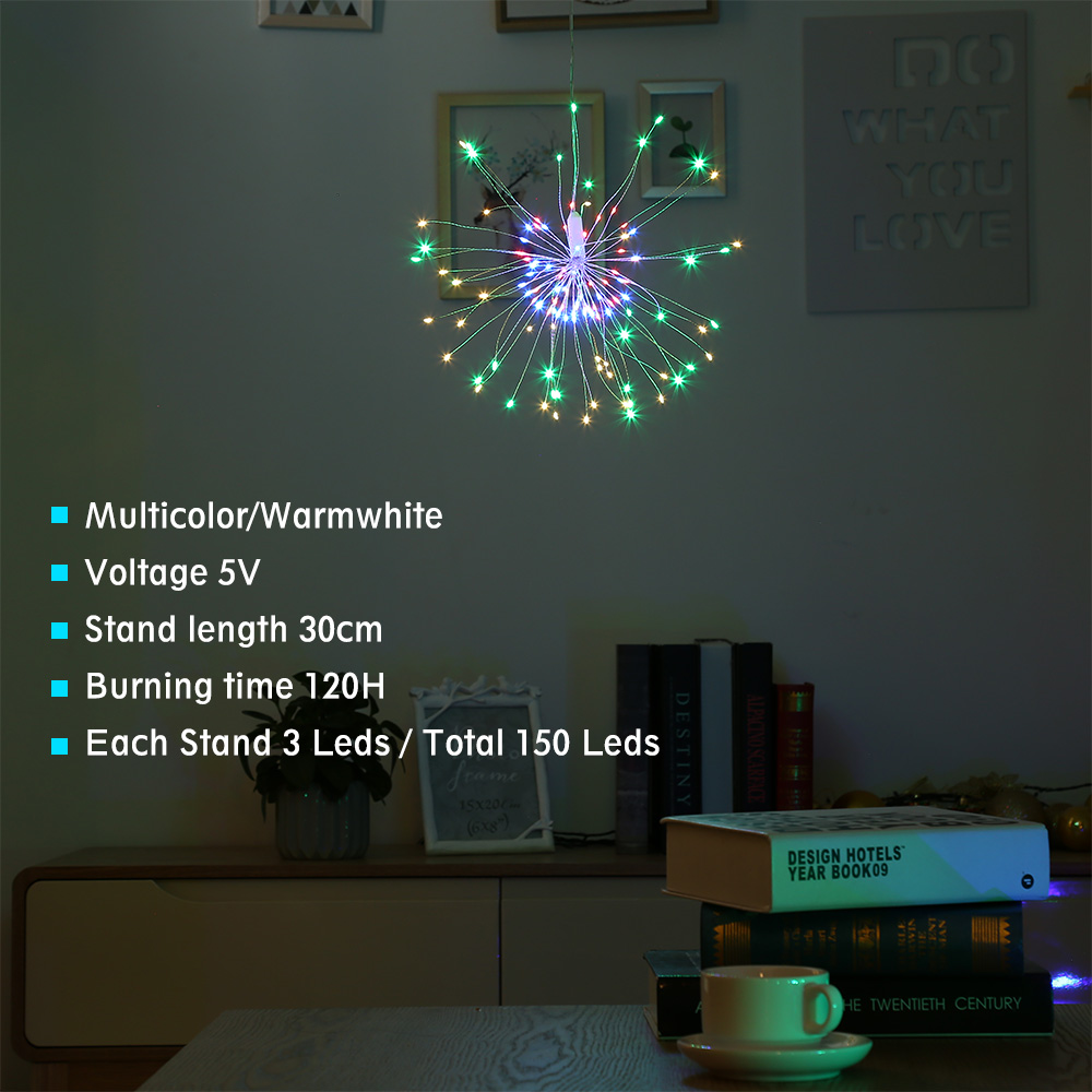 LH - BOM - YHD150M 150 LEDs Multicolored Starburst String Light for Decor