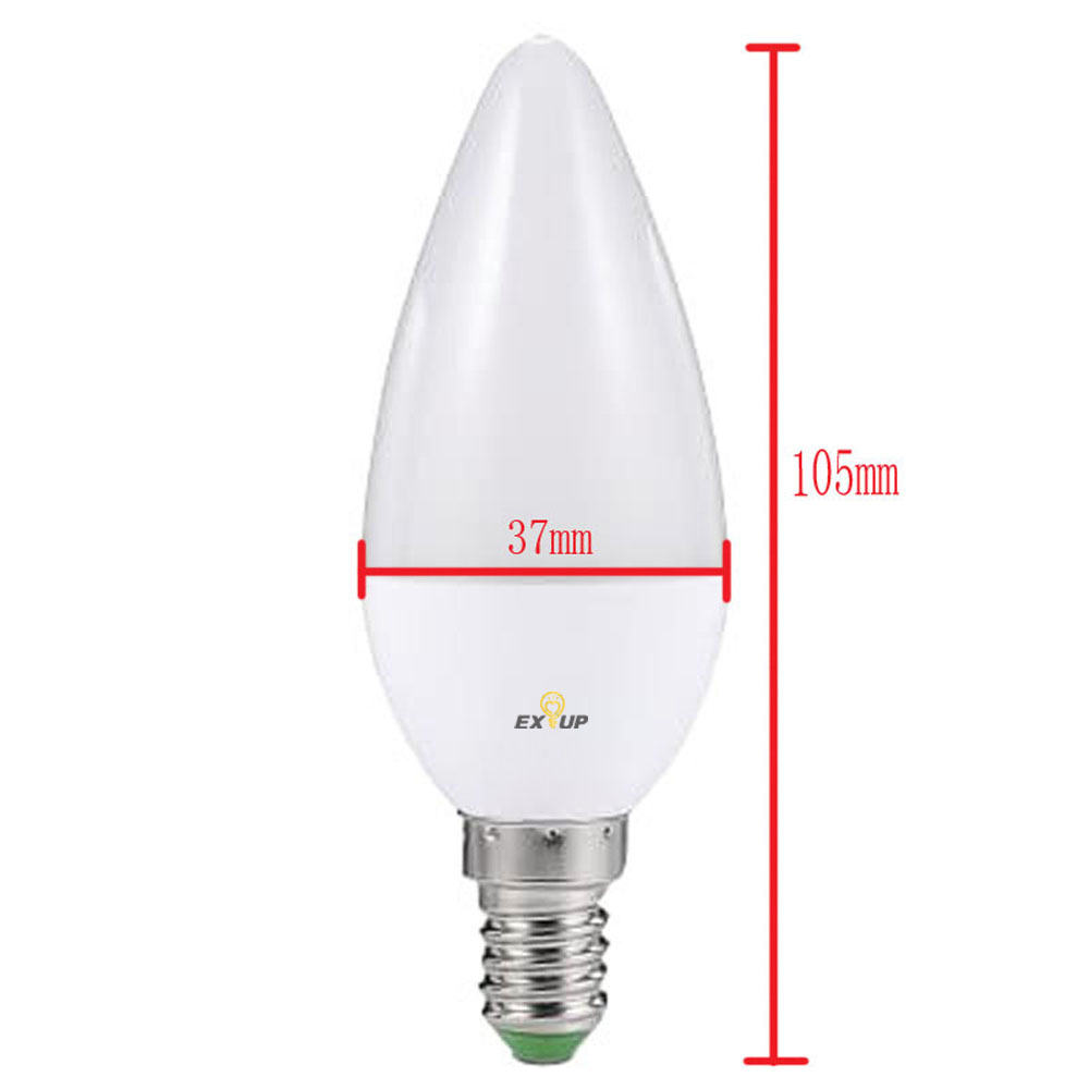 C37 LED E14 Candle Bulb 5W 450LM  Warm White Cool White AC 220 - 240V